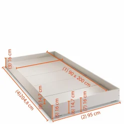 Ausziehbett Tipi, 90 x 200 cm