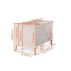 Babybett Ylvie 70 x 140 cm