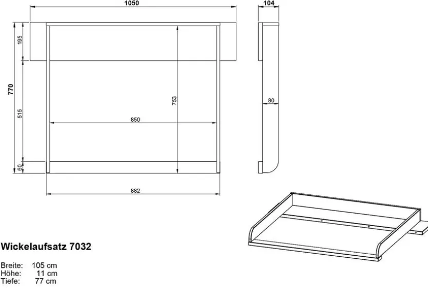 Babyzimmer-Set Tomino 4tlg.