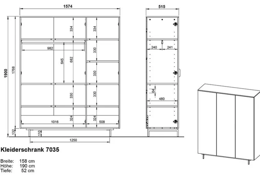 Babyzimmer-Set Tomino 4tlg.