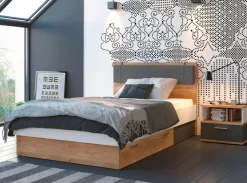 Bett mit Polsterkopfteil Twenty 120 x 200 cm