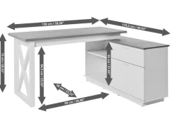 Eckschreibtisch 91CM1 / Chalet D 155 E