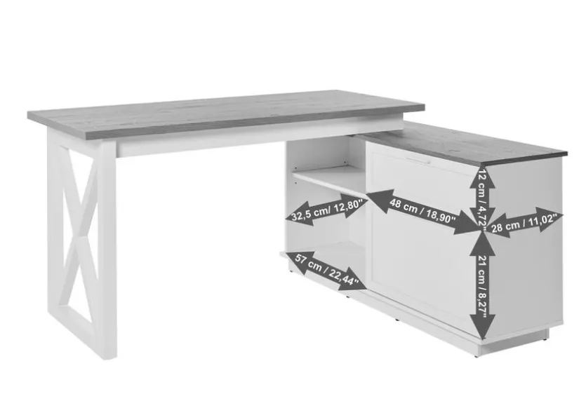 Eckschreibtisch 91CM1 / Chalet D 155 E