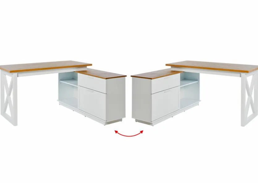 Eckschreibtisch 91CM1 / Chalet D 155 E