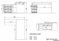 Eckschreibtisch Lissabon