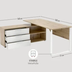 Eckschreibtisch Santorin