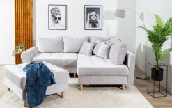 Ecksofa mit Hocker Rice