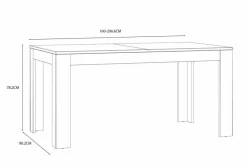 Esstisch Bohol 160/206,60 x 90,20 cm