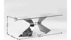 Esstisch Gloria Gold 200 x 100 cm