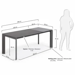 Esstisch mit Auszug Atta 140/200 x 90 cm