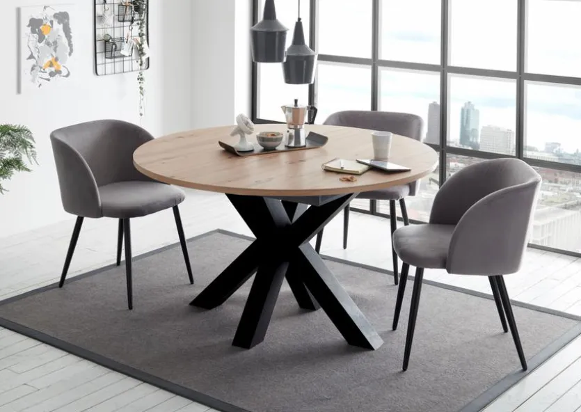 Esstisch mit Auszug Big System Ø 110/150 cm