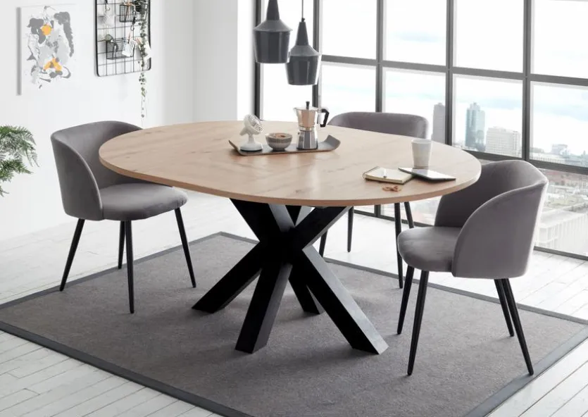 Esstisch mit Auszug Big System Ø 110/150 cm