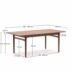 Esstisch mit Auszug Elan 200/ 260 x 100 cm