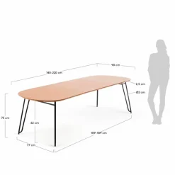 Esstisch mit Auszug Novac 140/220 x 90 cm