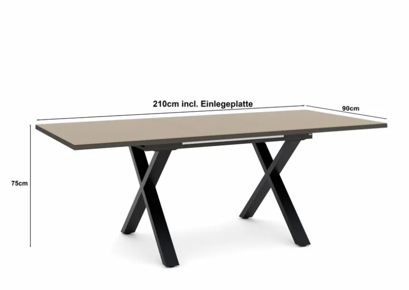 Esstisch mit Auszug Reno 160/210 x 90 cm