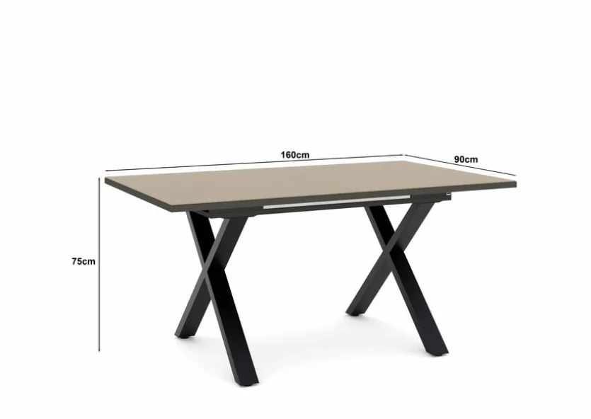 Esstisch mit Auszug Reno 160/210 x 90 cm