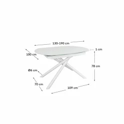 Esstisch mit Auszug Yodalia 130/190 x 100 cm