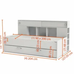 Funktionsbett Sherwood 90 x 200 cm