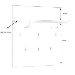 Garderobenpaneel Farida