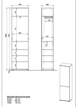 Garderobenschrank Carano