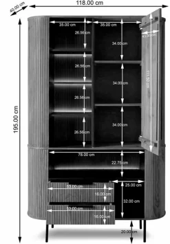 Highboard Bronx 4478