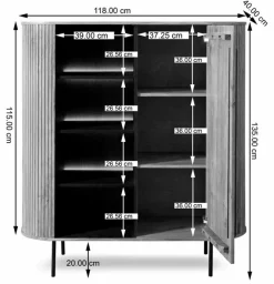 Highboard Bronx 4477