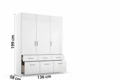 Kleiderschrank Celle 136 x 210 cm
