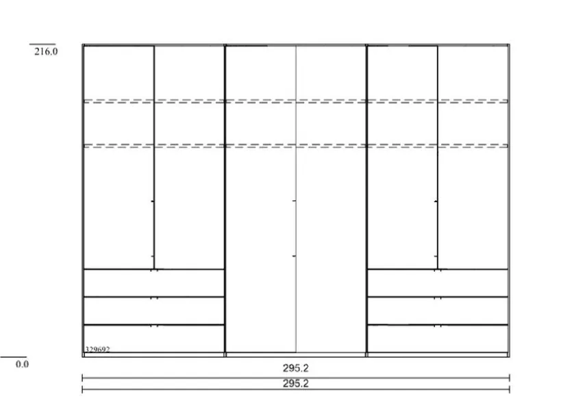 Kleiderschrank Loft 300 x 216 cm