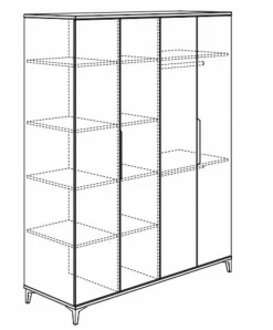 Kleiderschrank Tomke 164 x 205 cm