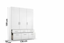 Kleiderschrank Celle 136 x 197 cm