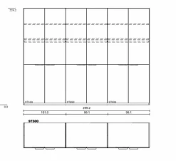Kleiderschrank Cuneo 299 x 229 cm
