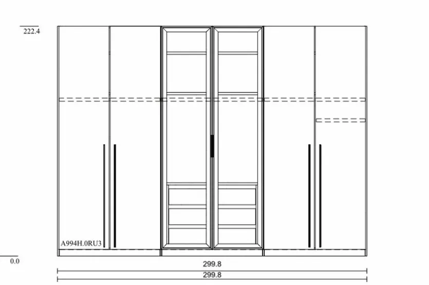 Kleiderschrank Henderson 300 x 223 cm