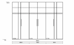 Kleiderschrank Joline 299 x 222 cm