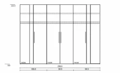 Kleiderschrank Joline 299 x 222 cm