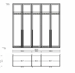 Kleiderschrank Liventio 250 x 236 cm
