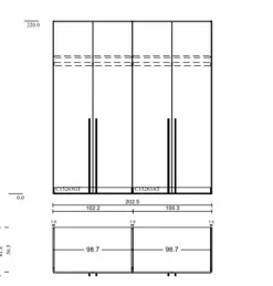 Kleiderschrank Liventio 200 x 220 cm
