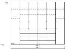 Kleiderschrank Loft 300 x 236 cm