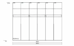 Kleiderschrank Lousada 300 x 235 cm
