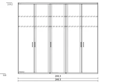 Kleiderschrank Luxor 250 x 220 cm