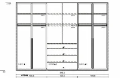 Kleiderschrank Marlow-S 318 x 235 cm