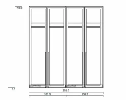 Kleiderschrank Miami 203 x 220 cm