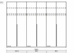 Kleiderschrank Montino 299 x 229