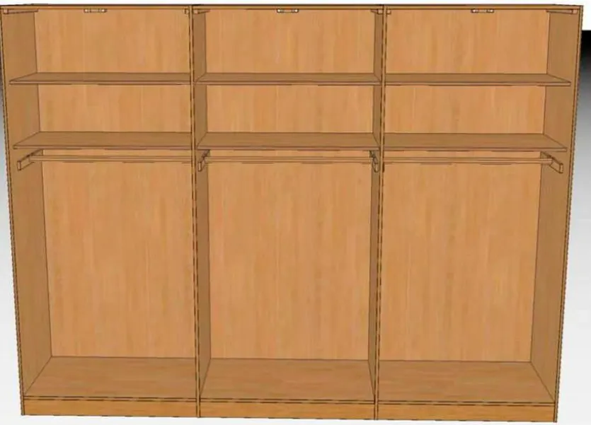 Kleiderschrank Ranura 302 x 229 cm