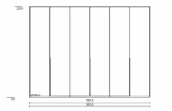 Kleiderschrank V-Alpin 302 x 226 cm