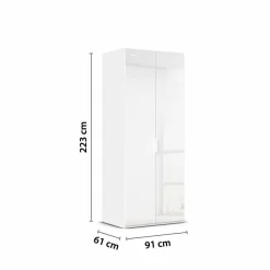 Kleiderschrank Vareno 90 x 222 cm