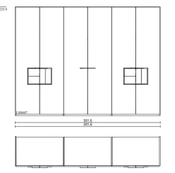 Kleiderschrank VLacera 302 x 226 cm