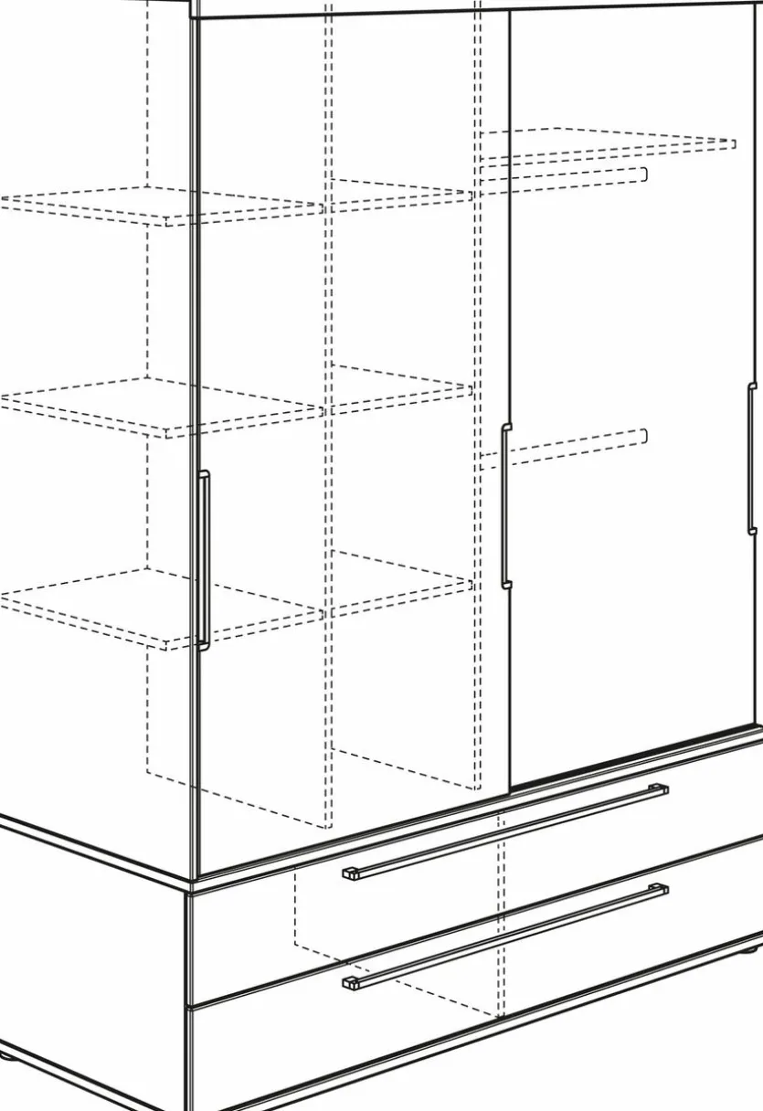 Schiebetürenschrank Fionn 164 x 207 cm
