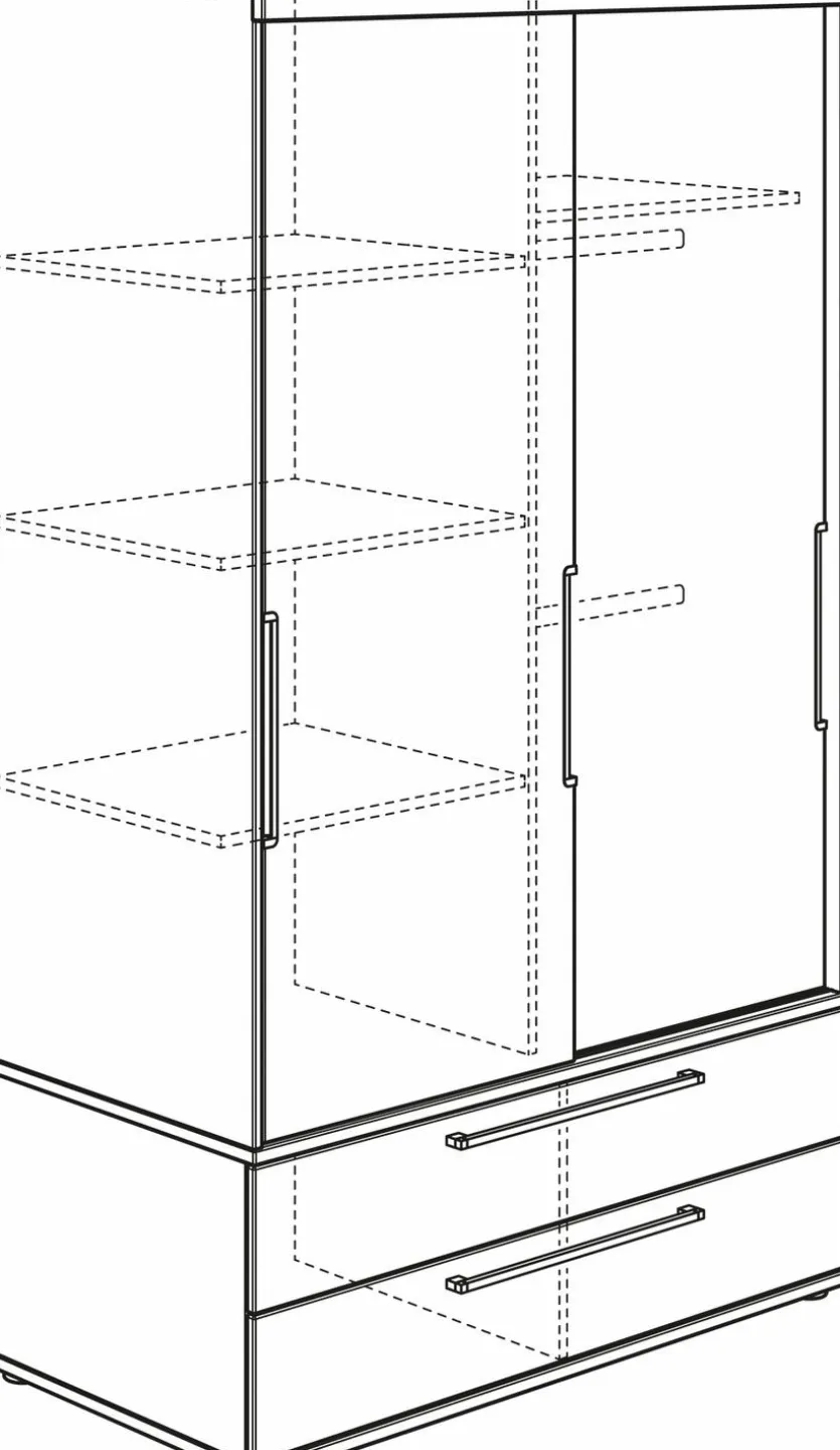 Schiebetürenschrank Fionn 124 x 207 cm
