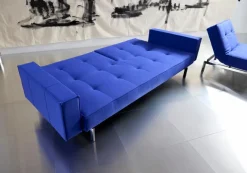 Schlafsofa mit Armlehnen Splitback Chrom
