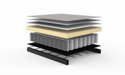 Schlafsofa mit Armlehnen Splitback Chrom